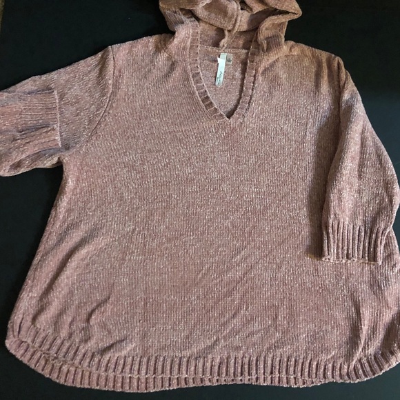 NWOT 3/4 Sleeve Pink Hoodie Sweater 3x Collection - Picture 8 of 8